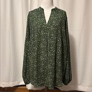 Green Polka Dot Women's Top